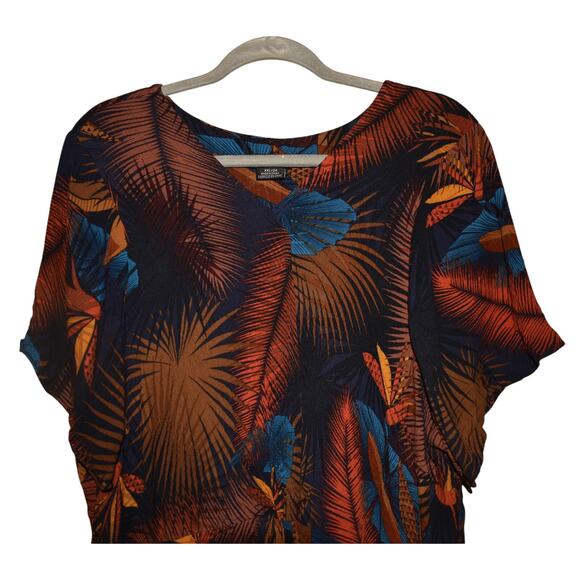 CITY CHIC $109 Crinkle Textured Tropical Print V-Neck Maxi Dress XXL / 24 - Picture 3 of 4